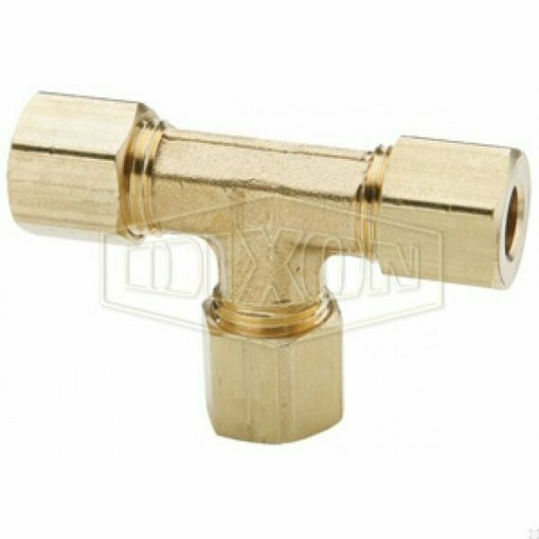 The Right Connection Compression Union Tee, 5/16 in x 1/2-24 Nominal, Tube x Straight End Style, Bra, Dixon, Mfr#: 164C-05